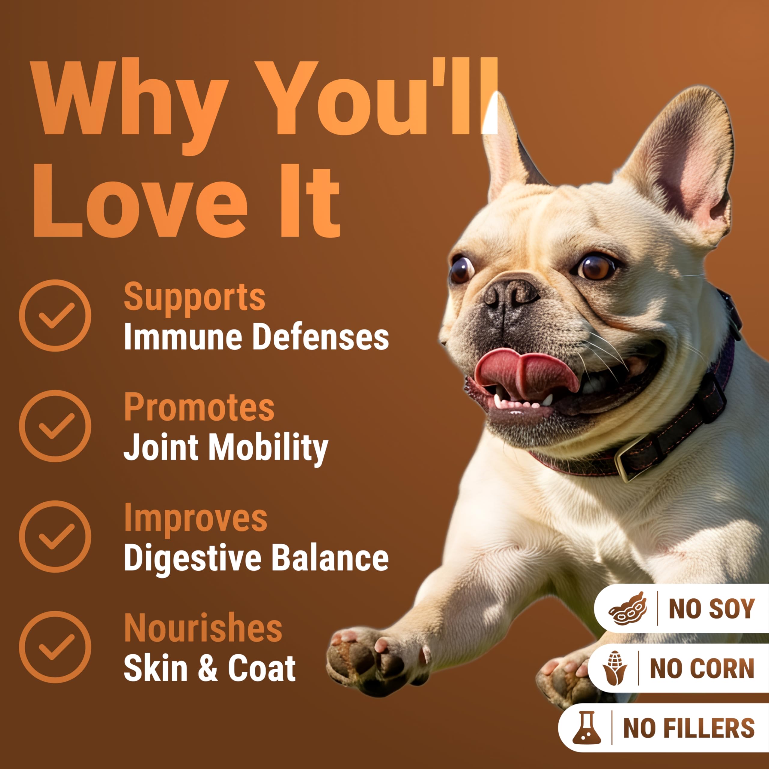 WuffWell cuchara de dosis para perros facilita la toma diaria del hongo.