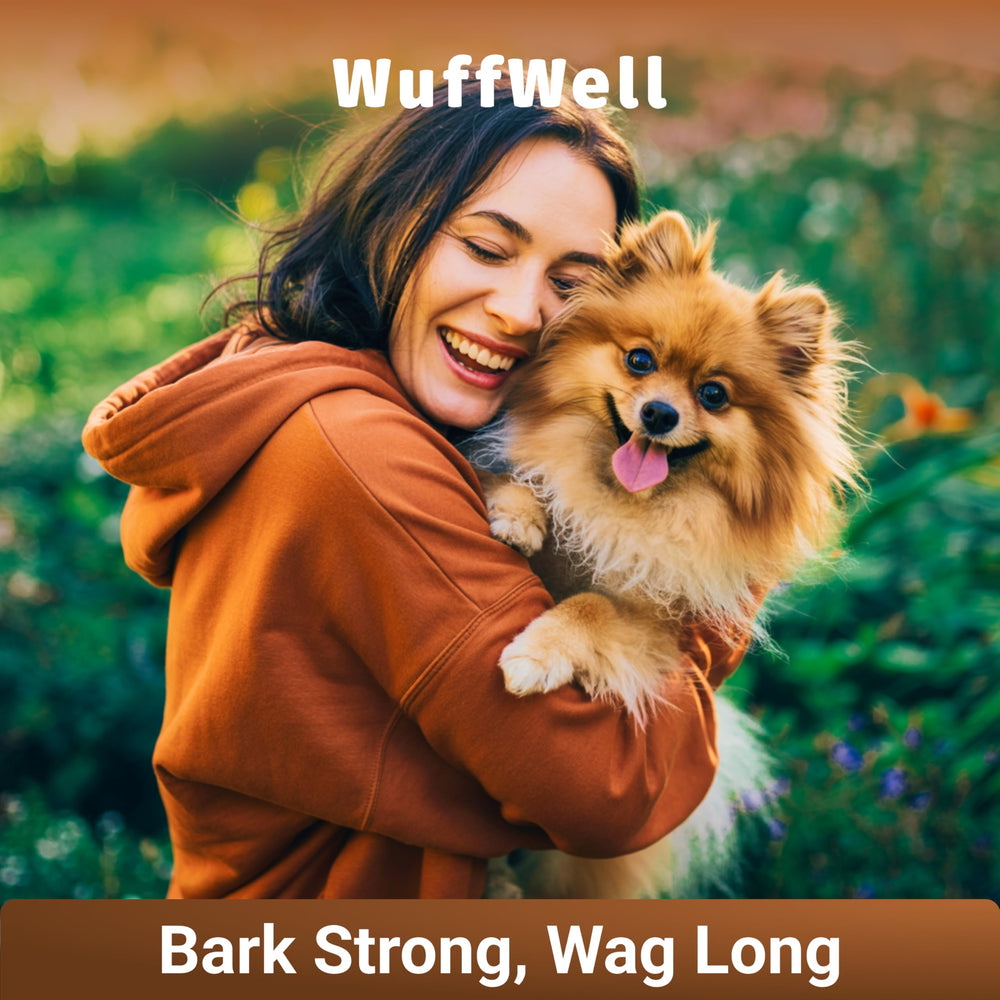 WuffWell hecho en EE. UU., garantiza calidad y procedencia para tu perro.