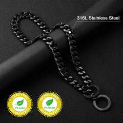 W/W Lifetime collar para perro, diseño cubano negro, aspecto robusto para paseos diarios.