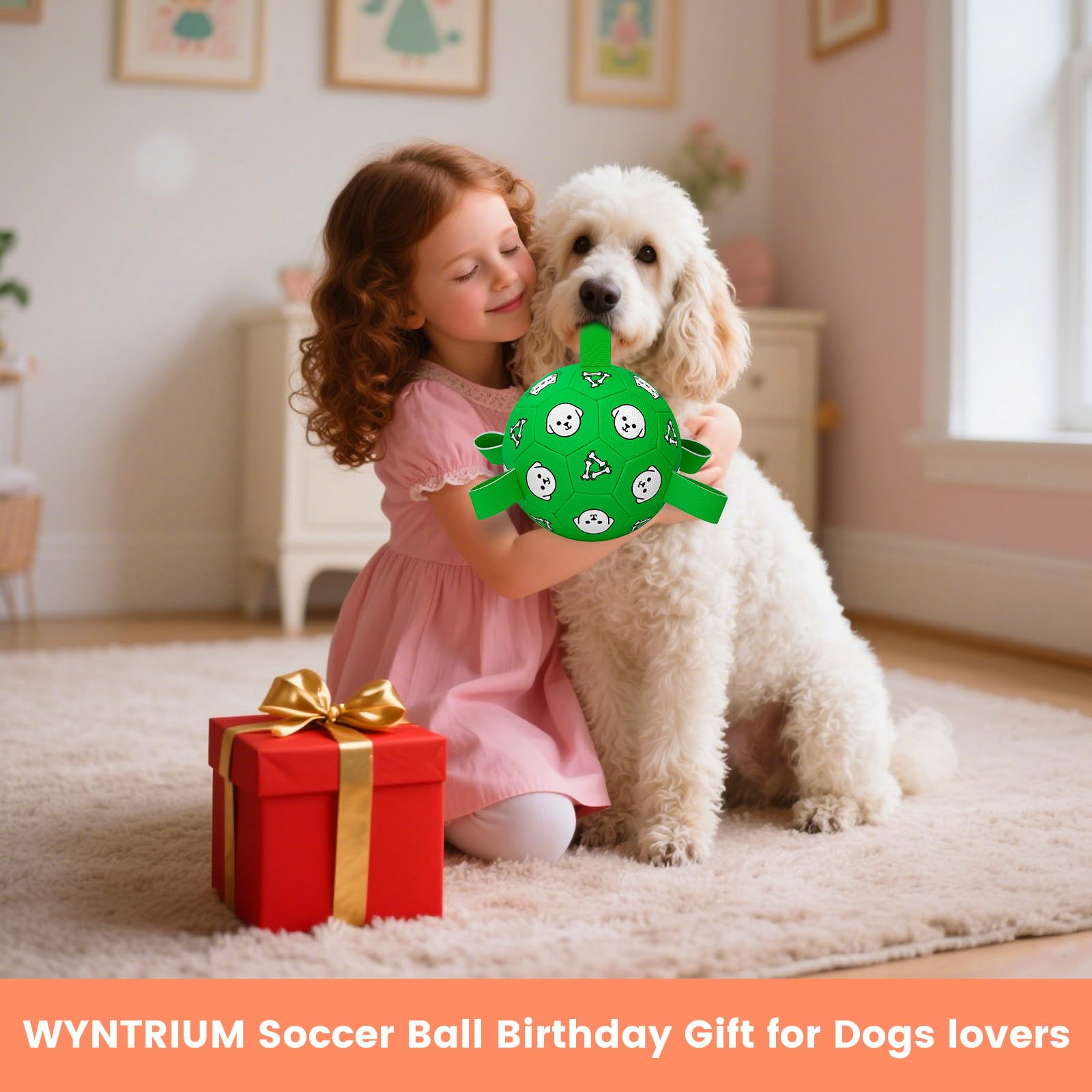 Estampados divertidos del balón WYNTRIUM con motivos de huesos y mascotas.