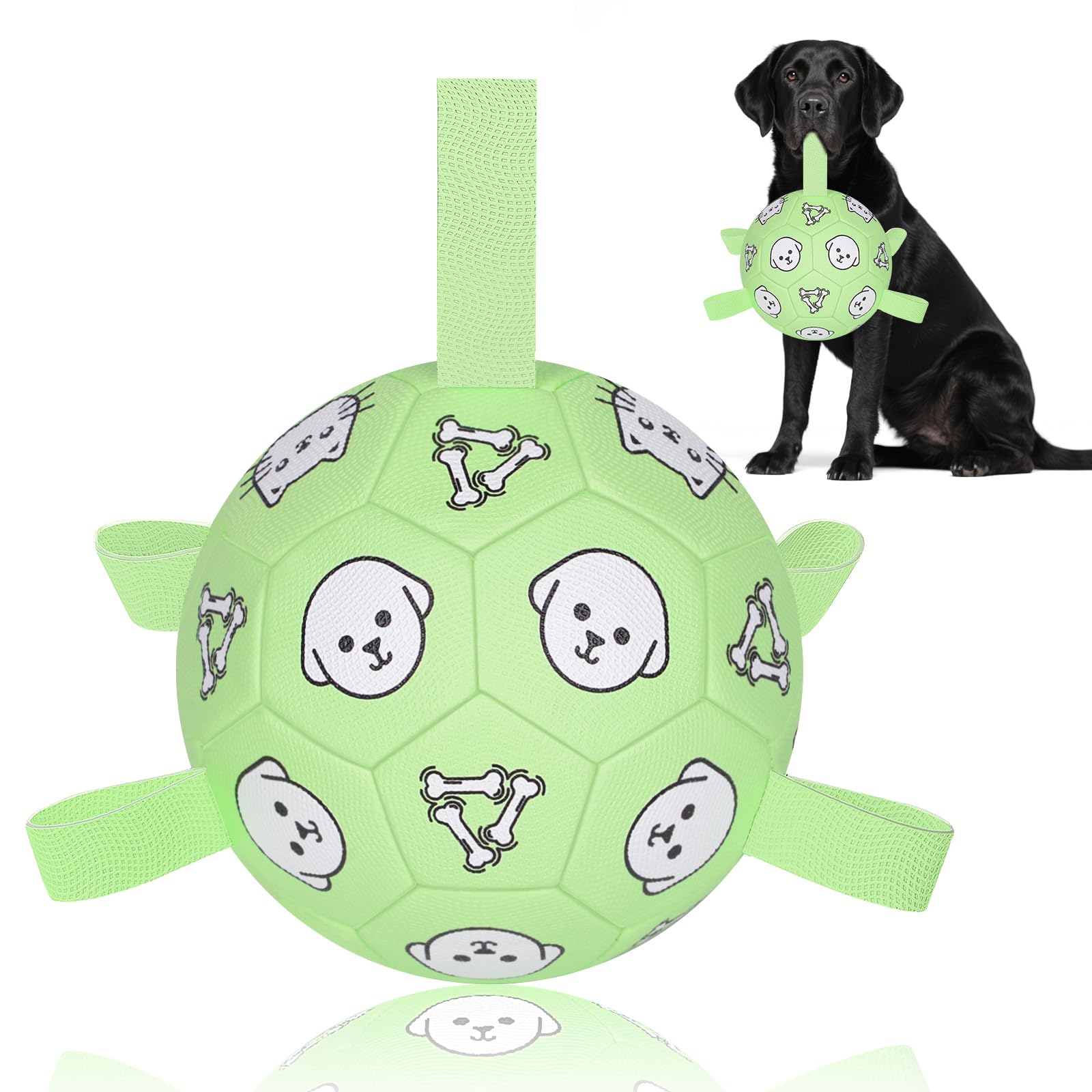 WYNTRIUM bola-futbol-perro con asa-agarrar para juego activo