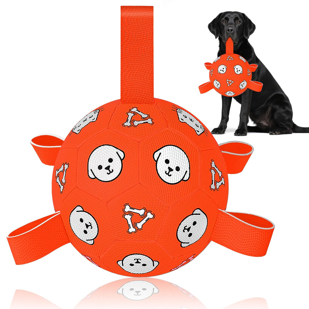 WYNTRIUM balón de fútbol para perros de 8 pulgadas, ideal para juego al aire libre.