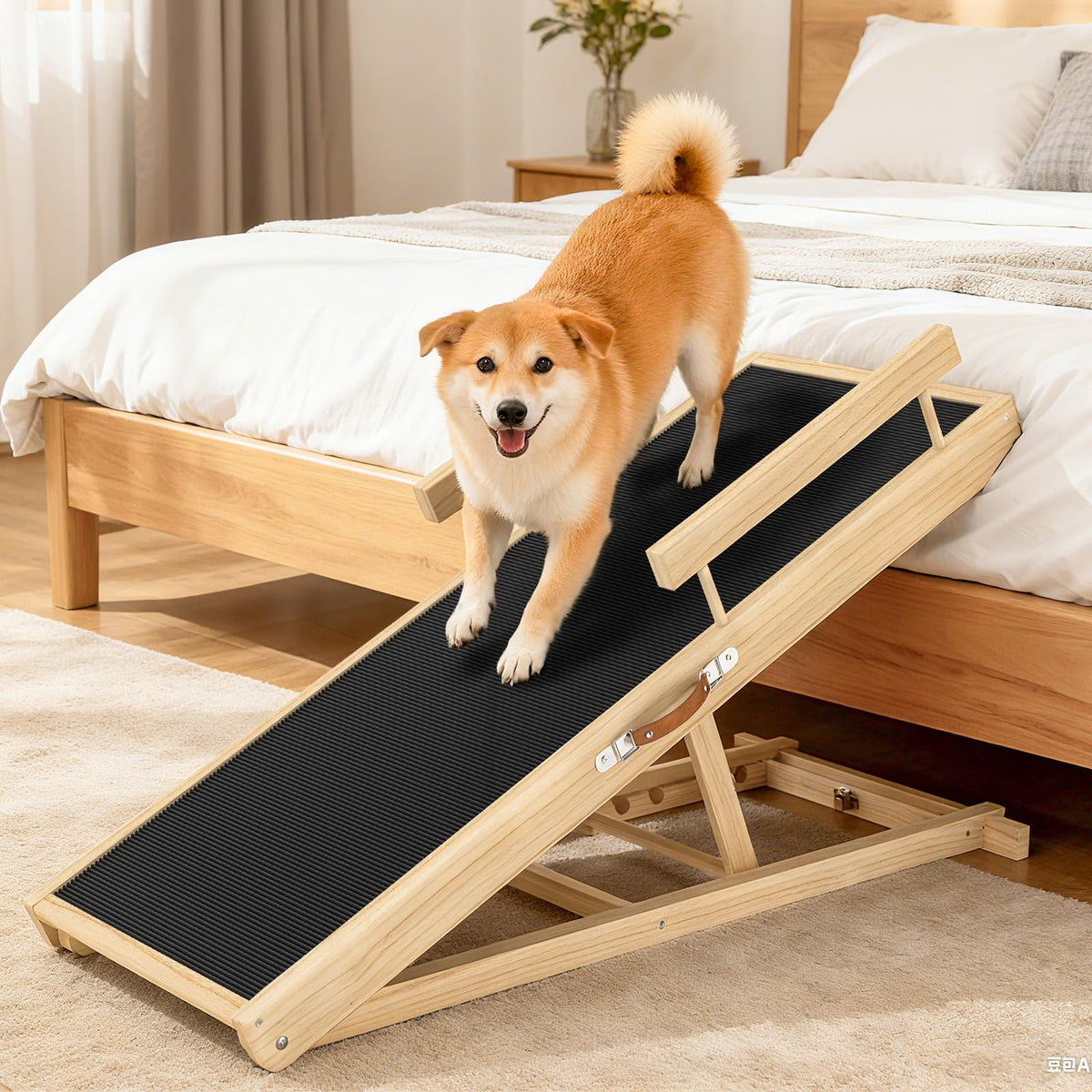 Rampa para perro X XBEN en sofá, acceso seguro para subir