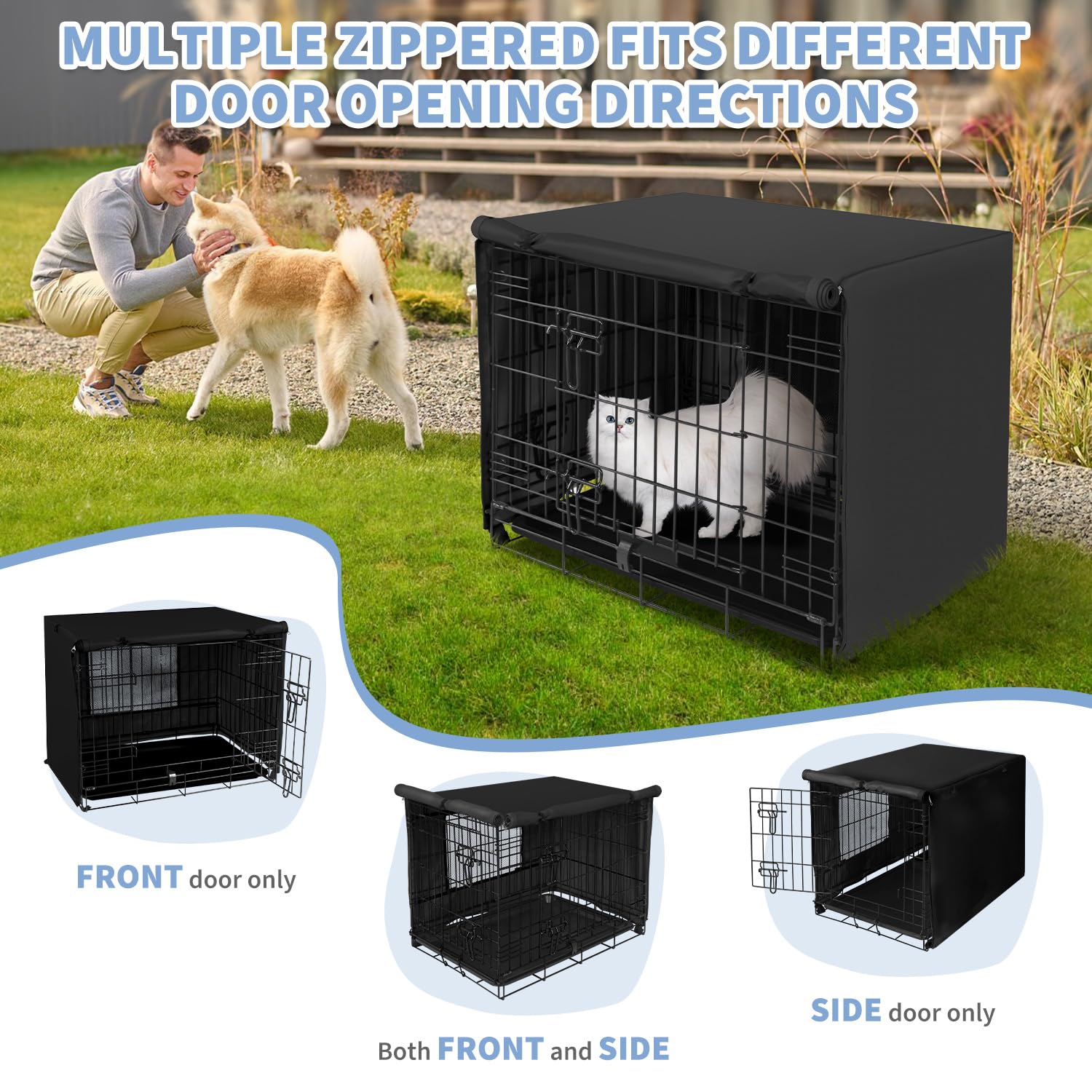 X-ZONE PET ajuste perfecto jaula alambre 24 pulgadas, protección estable durante paseos.
