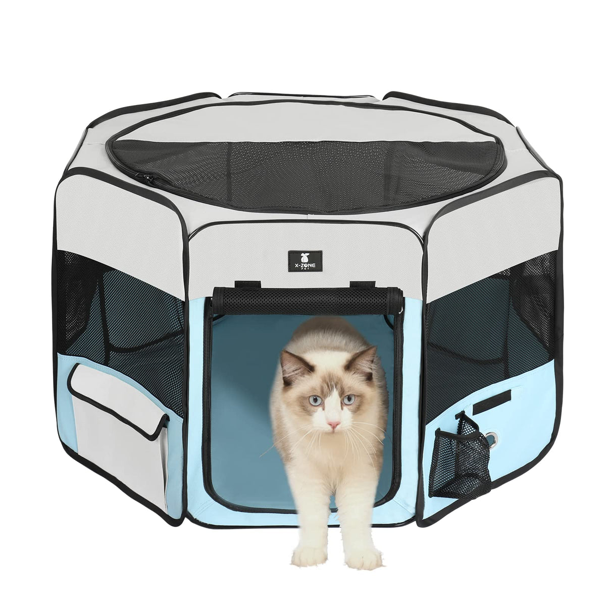 X-ZONE PET corral-juego portátil para perros y gatos, fácil de transportar.