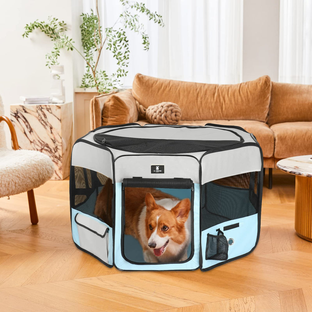 X-ZONE PET techo-removible: acceso cómodo y supervisión fácil.