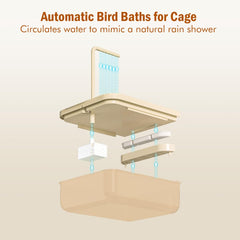 Bomba 5V silenciosa para baño de aves Xamanabu