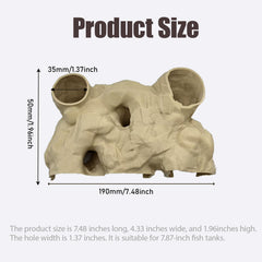 Xanadued cueva acuario 3D imprimida, diseño compacto para exploración.