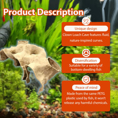 Xanadued decoracion acuario estilo roca, integración suave en escenarios plantados.