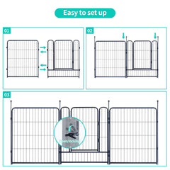 XDPET corral para perros medianos, 32x28,5 pulgadas, espacio cómodo