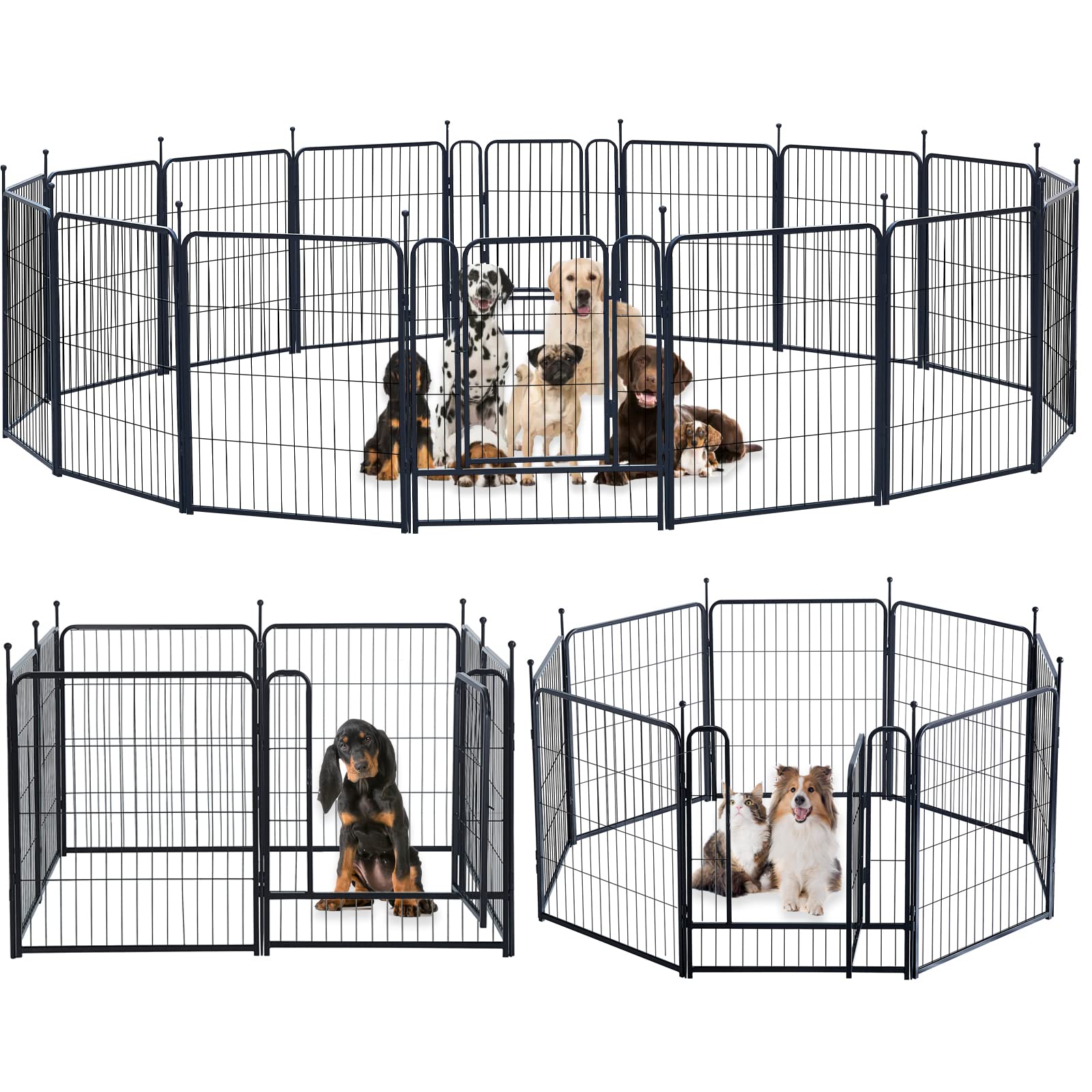 XDPET corral portátil para perros, vista frontal del diseño resistente