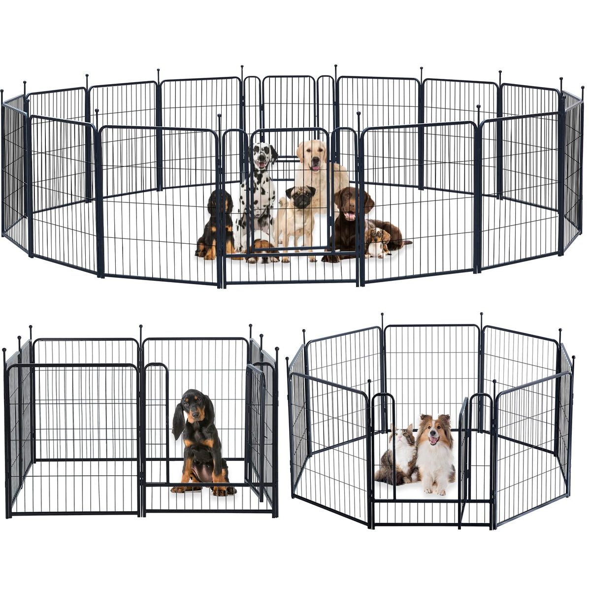 XDPET corral portátil para perros, vista frontal del diseño resistente