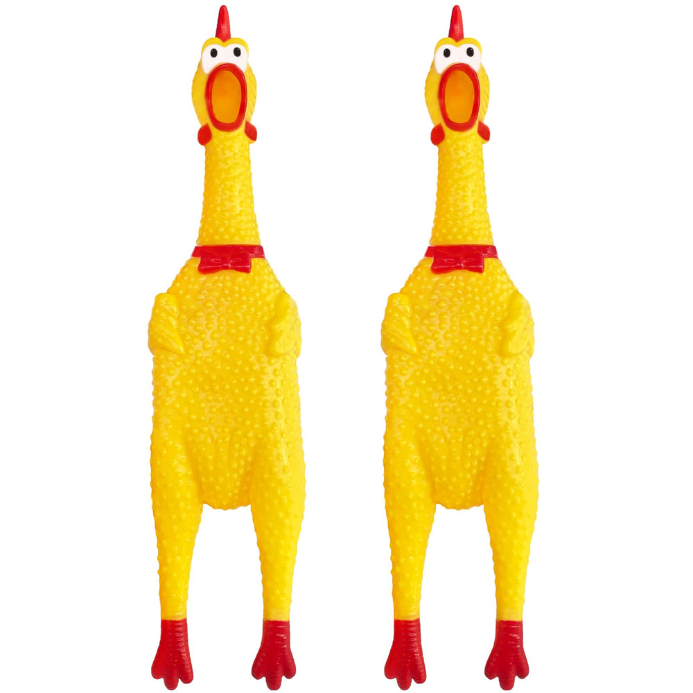 Xeehwb pollito de goma grande de 12 pulgadas para perros, ideal para juego interactivo.