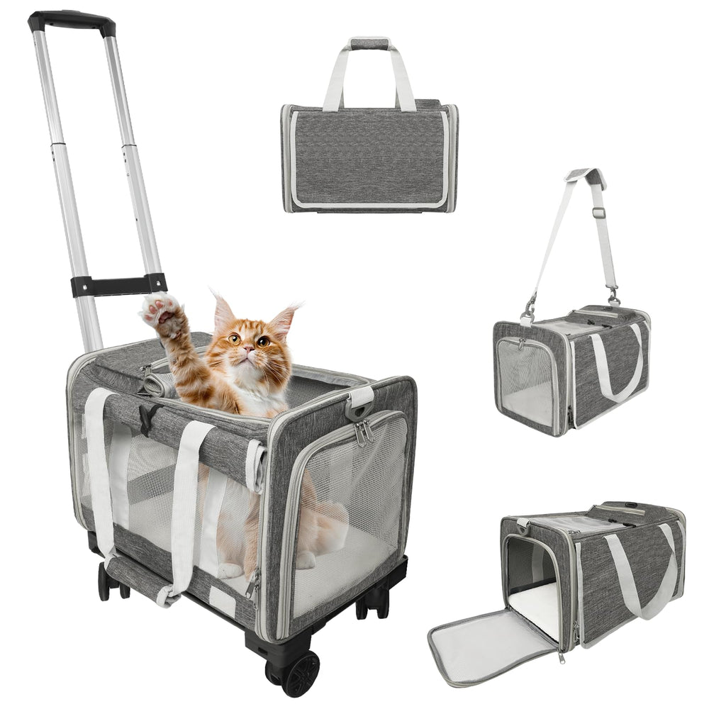 Xeoca porta-mascotas con ruedas bajo el asiento para viajar cómodo