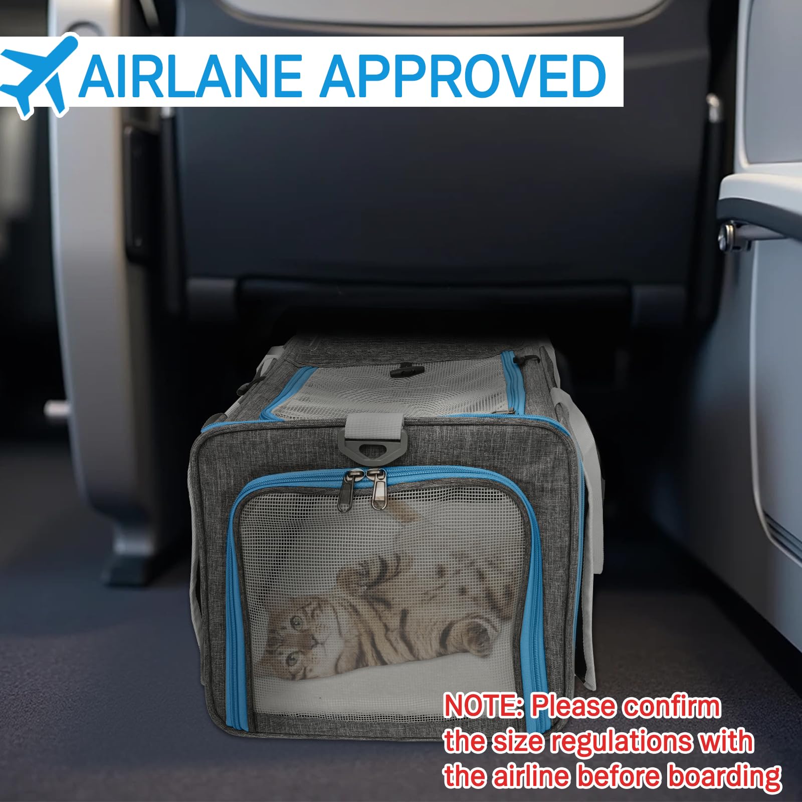 Xeoca porta-mascotas con almohadilla de felpa lavable para descanso suave