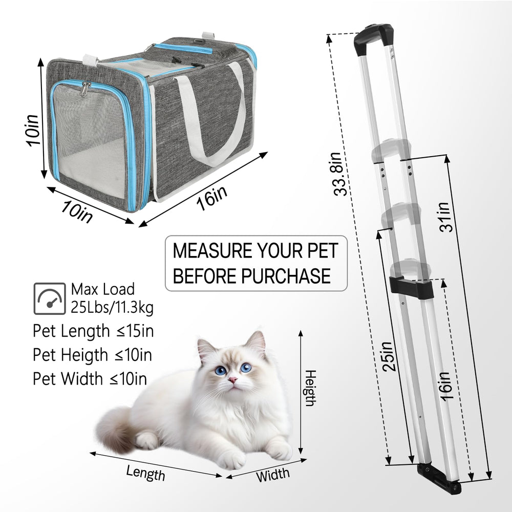Xeoca porta-mascotas con chasis desmontable para uso como bolso de mano