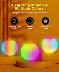 Xeuch bola perro LED multicolor para diversión visible en la oscuridad