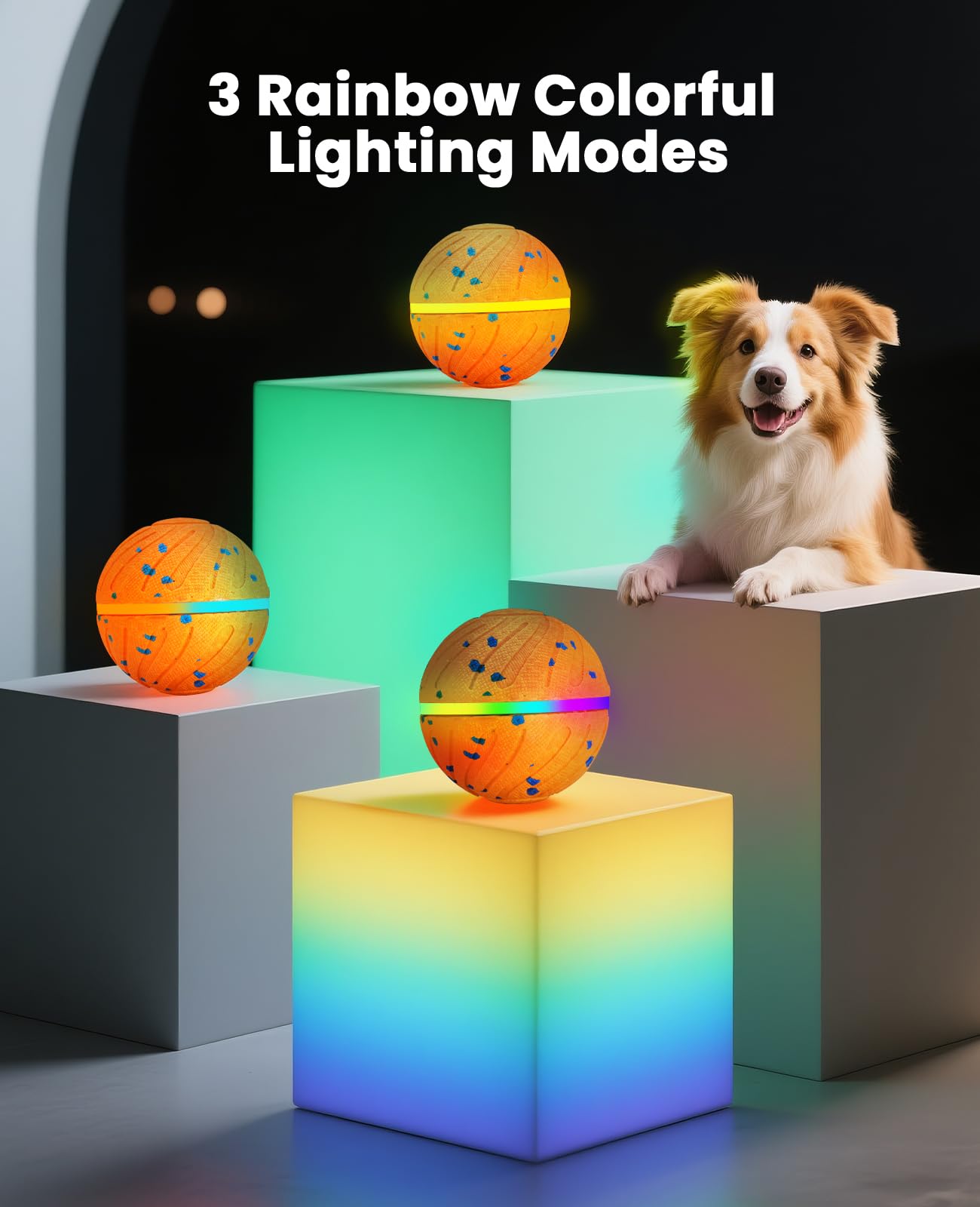 Xeuch BOLA con luces RGB para atracción nocturna y juego más largo
