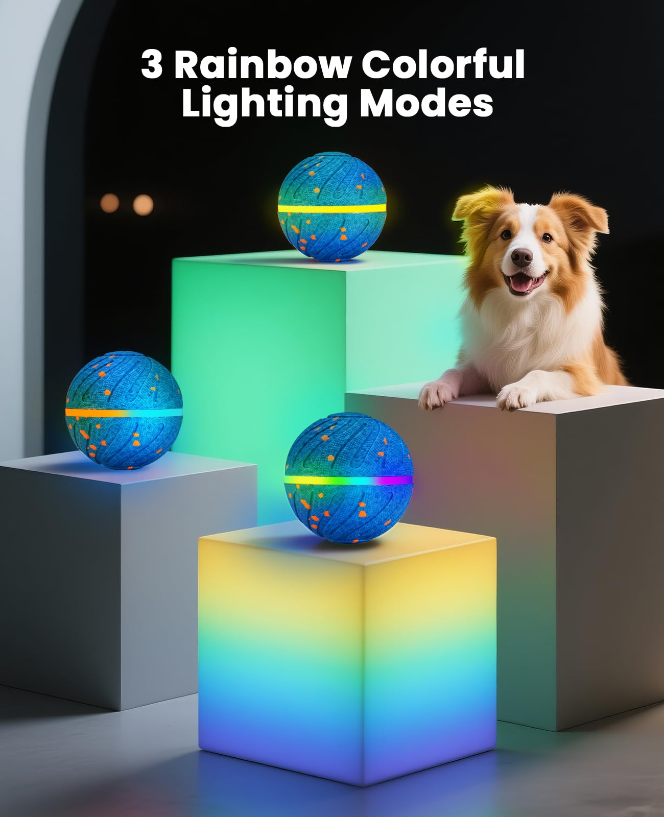 Xeuch Pelota iluminada RGB para juego nocturno seguro