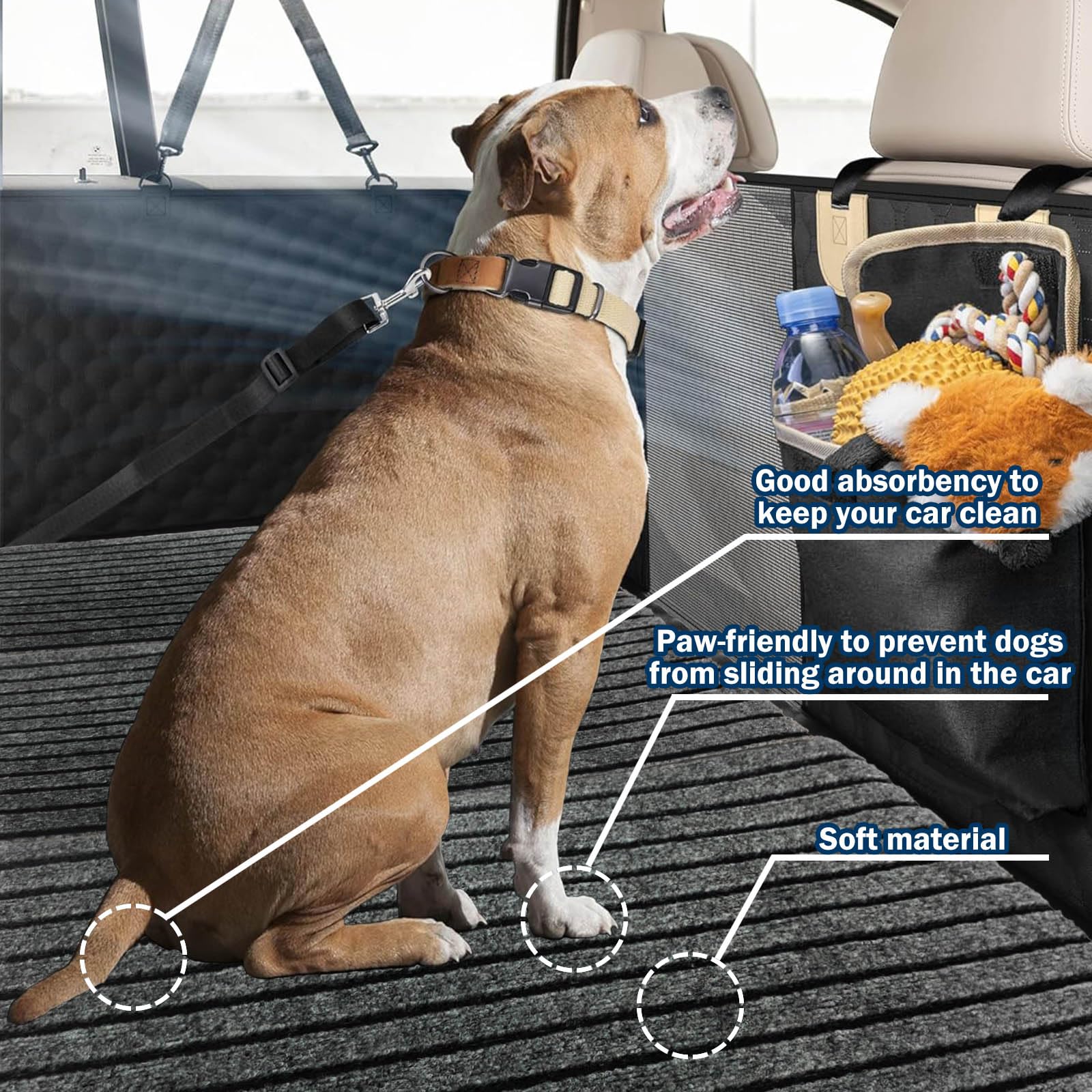 Cubre asiento XFEXM para perros: anti deslizante y seguro durante el viaje.