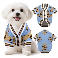 XGDMEIL suéter perro oso tejido, ideal para paseos diarios.