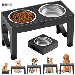 XiaZ bebedero elevado para perros grandes con altura ajustable de 9 pulgadas, comodidad al comer.