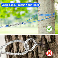 XiaZ cable de acero inoxidable de 5 mm, resistencia para uso exterior.