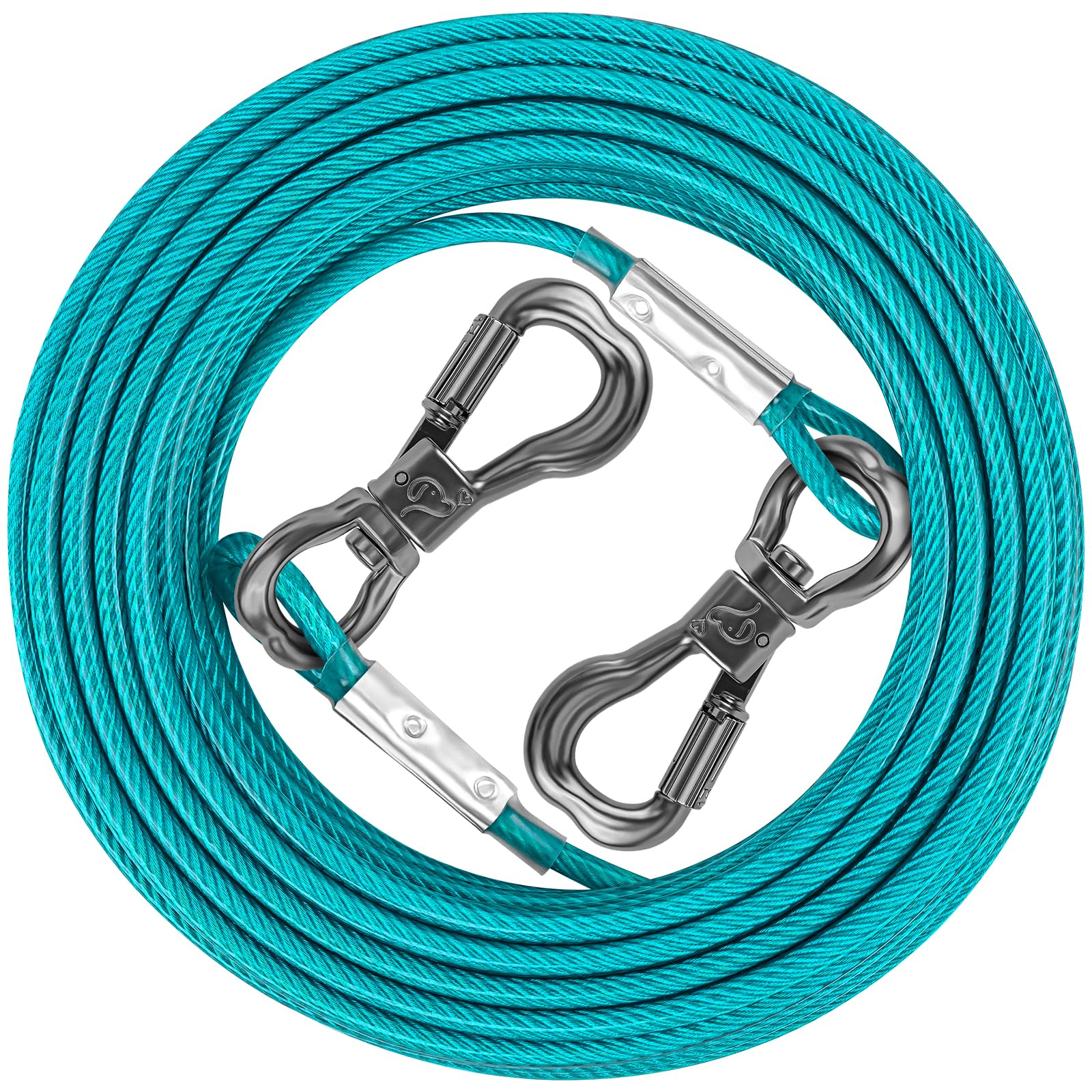 XiaZ cable de atadura para perros 20ft en jardín con libertad controlada.