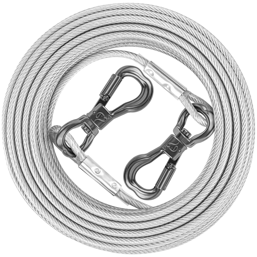 XiaZ cable exterior para perros de 50 pies, duradero para patios y jardines