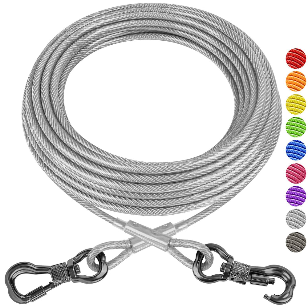 XiaZ cable para perros 30 pies en exterior, libertad controlada y segura.
