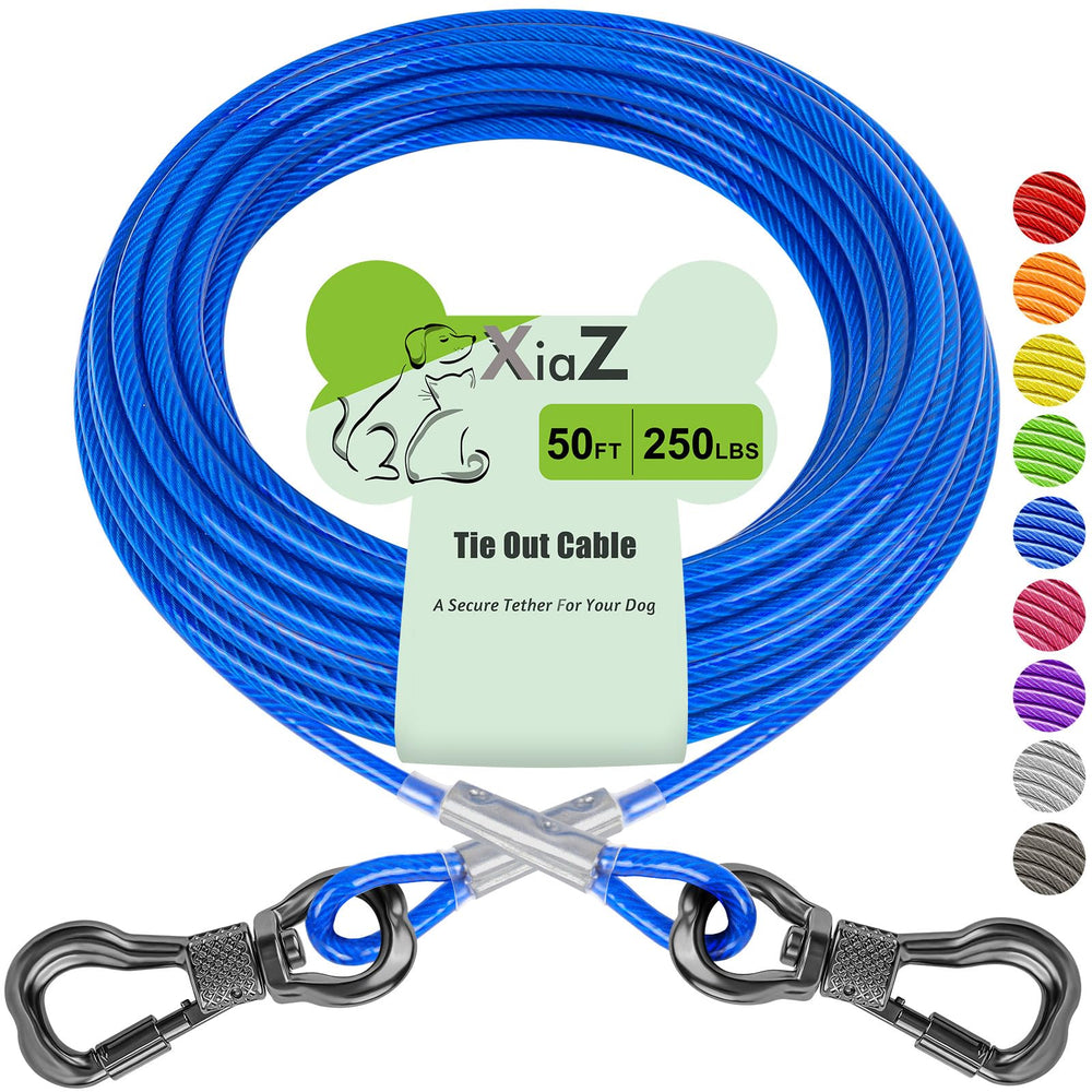 XiaZ cable para perros 50 pies en exterior, libertad controlada.
