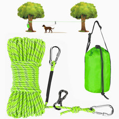 XiaZ cable para perros de 50 pies para acampar, libertad segura al aire libre.