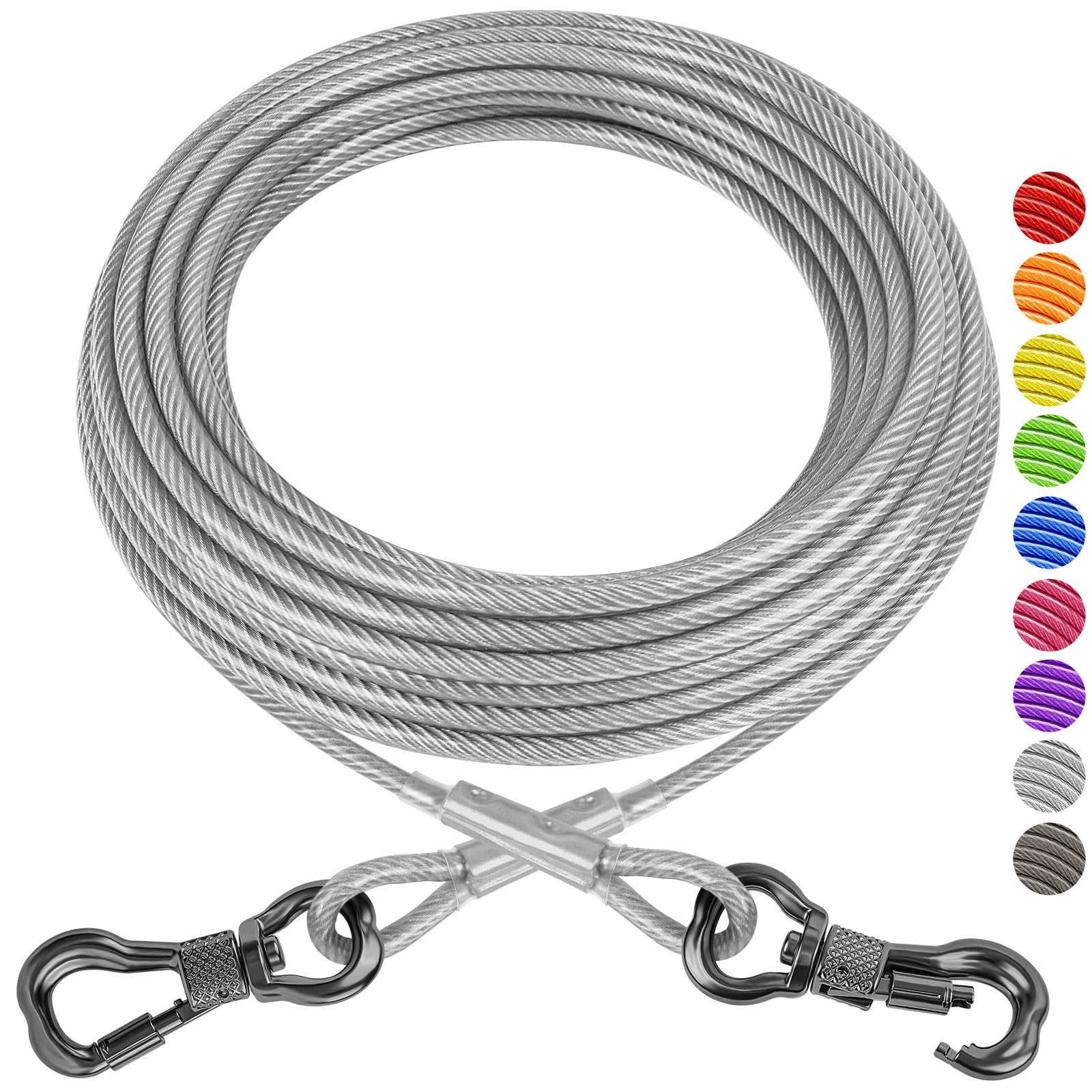 XiaZ cable-perro-exterior-30ft: libertad controlada en el jardín.