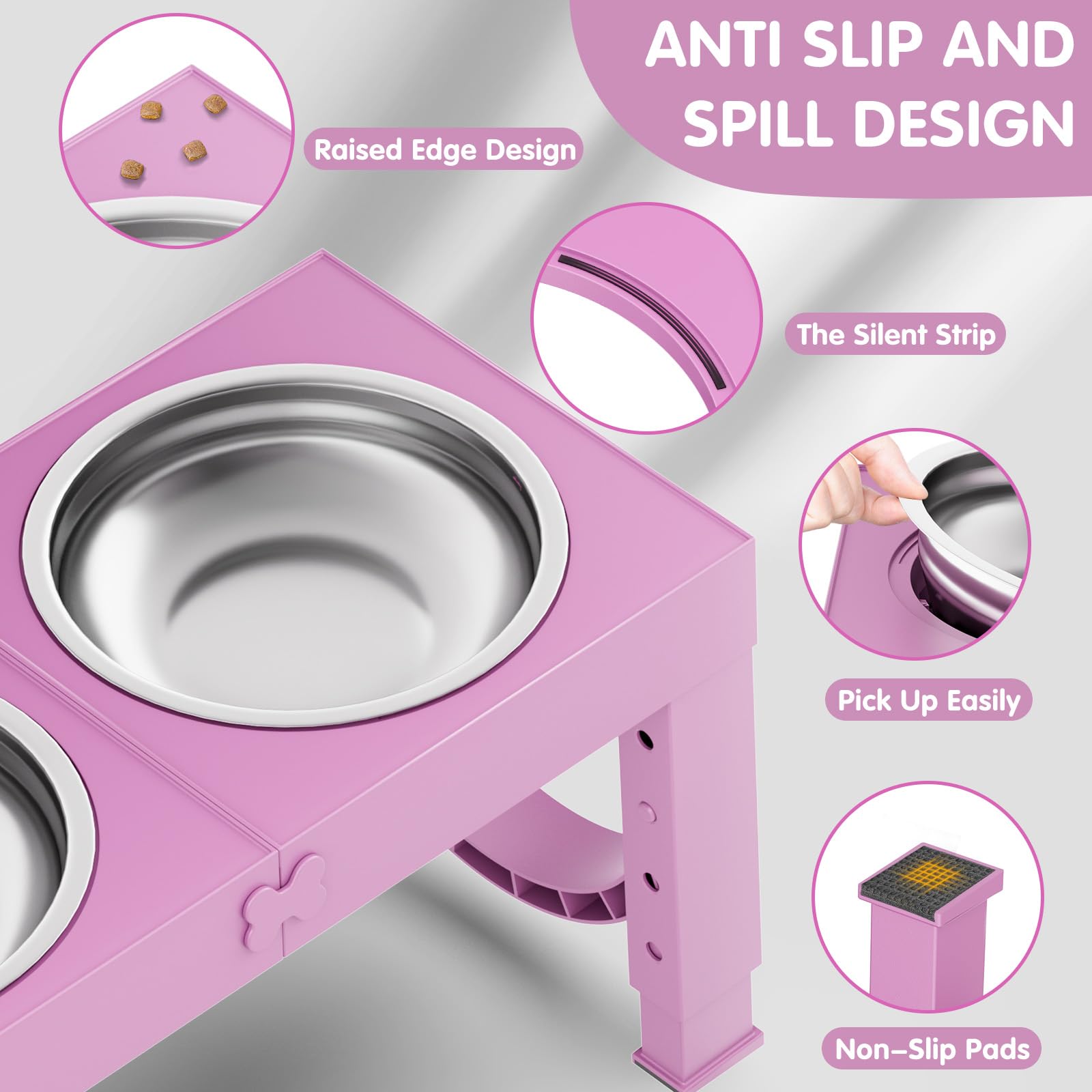 XiaZ: diseño ergonómico para perros grandes durante la comida.