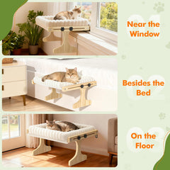 XiaZ estructura de madera para gato, estable y duradera sin olores.