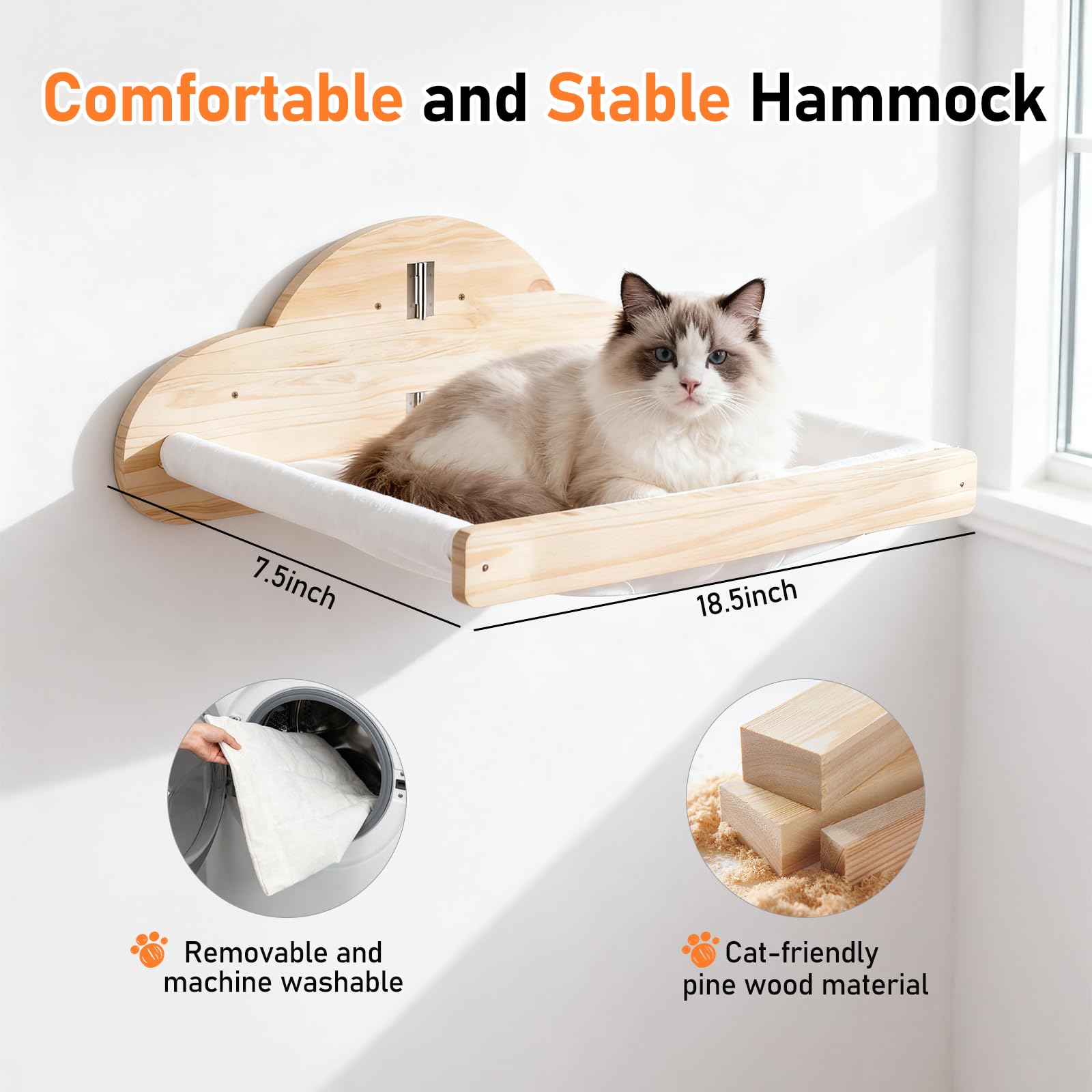 XiaZ hamaca de pared con escalera integrada, acceso seguro para trepar.