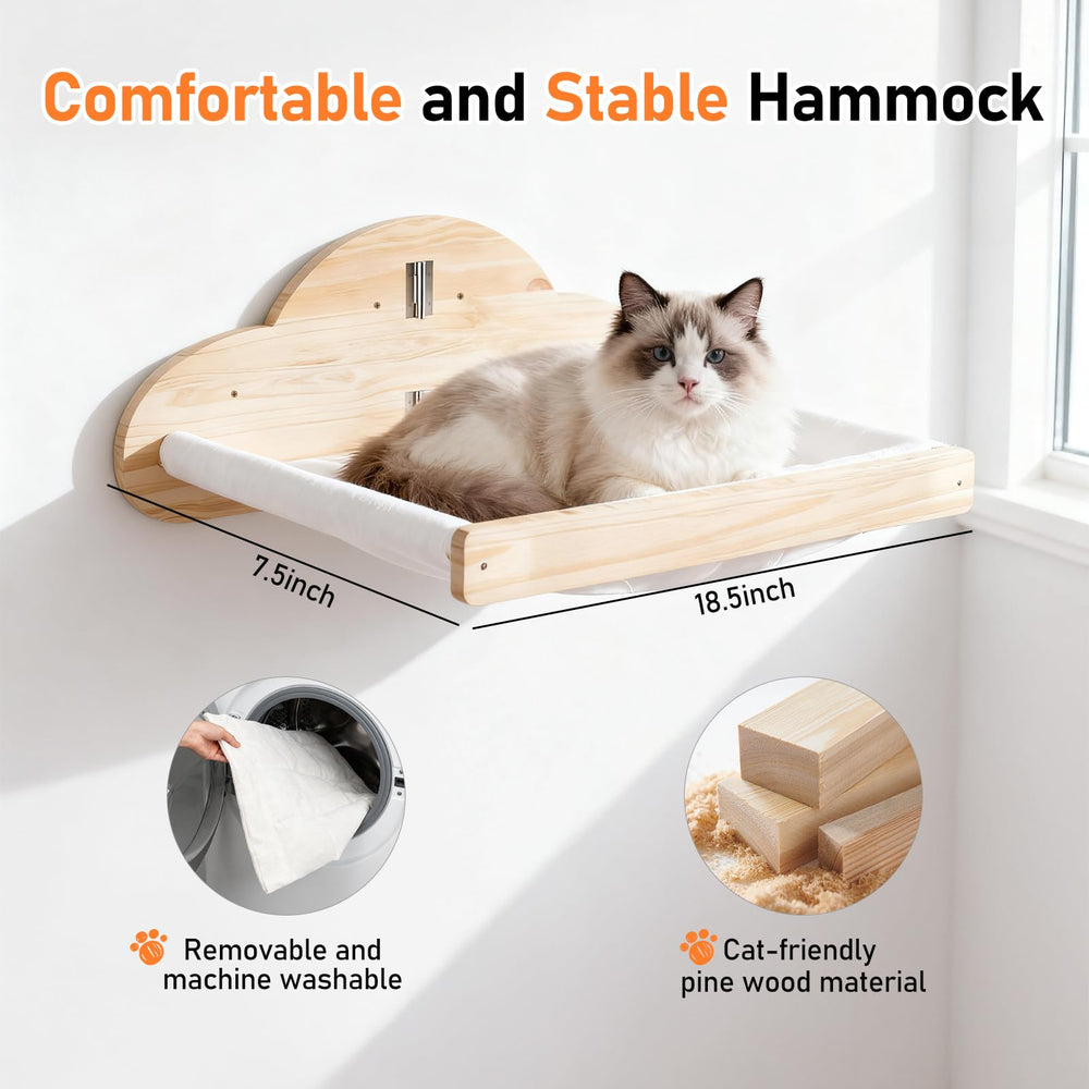 XiaZ hamaca de pared con escalera integrada, acceso seguro para trepar.