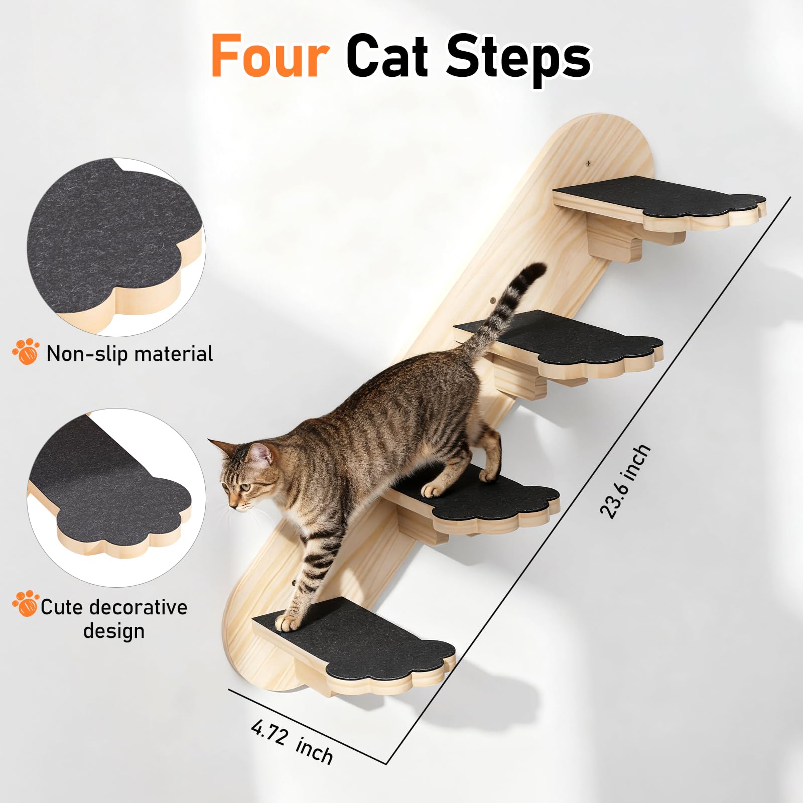 XiaZ estructura de pino, soporte estable para gatos curiosos.