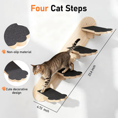 XiaZ estructura de pino, soporte estable para gatos curiosos.