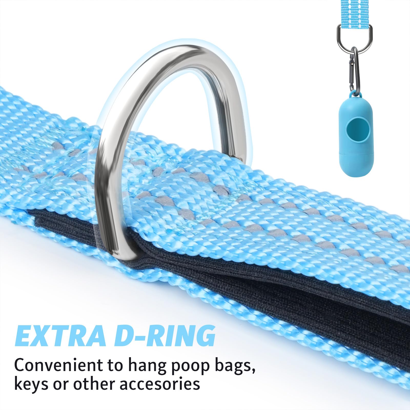 XiaZ longitud ajustable para perros pequeños y medianos en diferentes rutas.