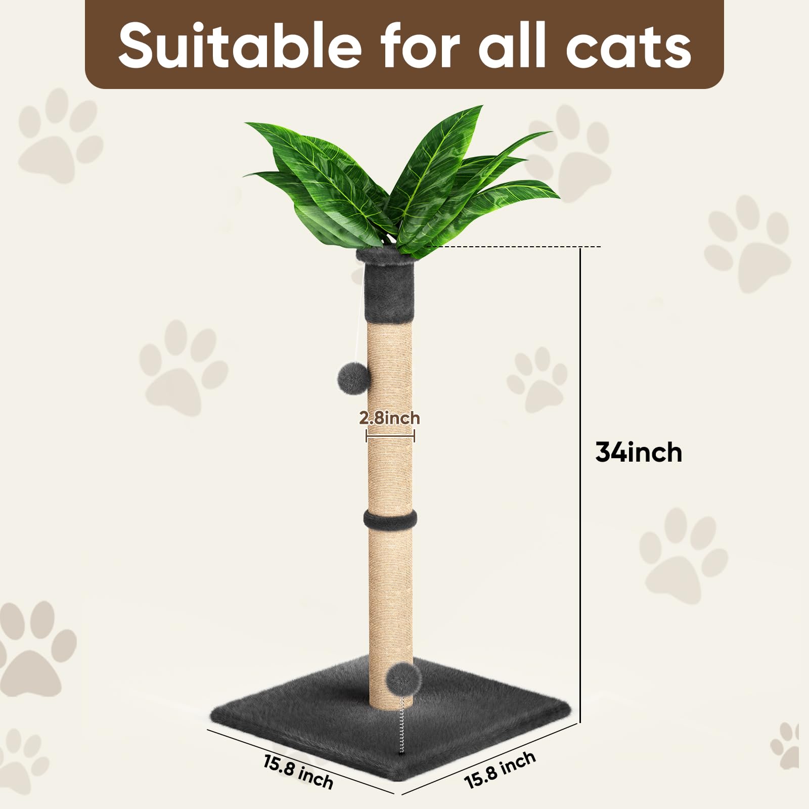 XiaZ natural sisal rope delivers durable texture for claw-friendly scratching.