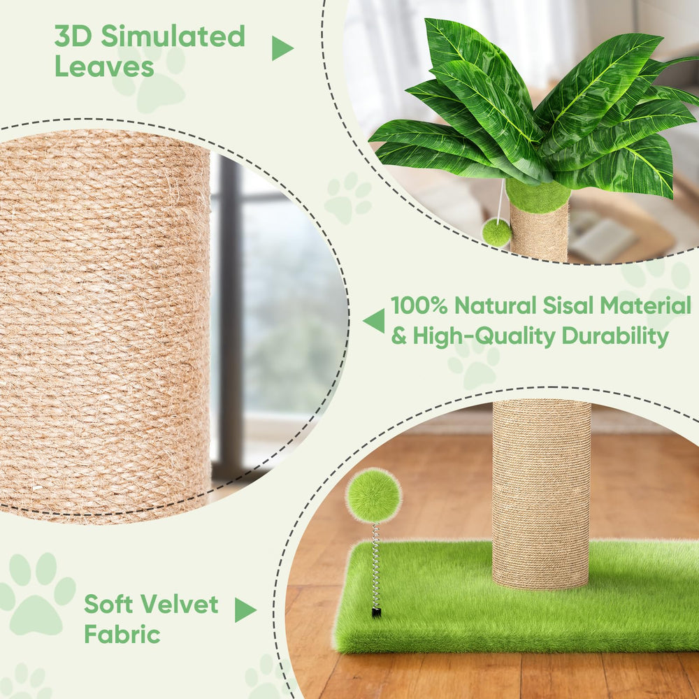 Poste de sisal de 2,8 pulgadas ideal para gatos pequeños.