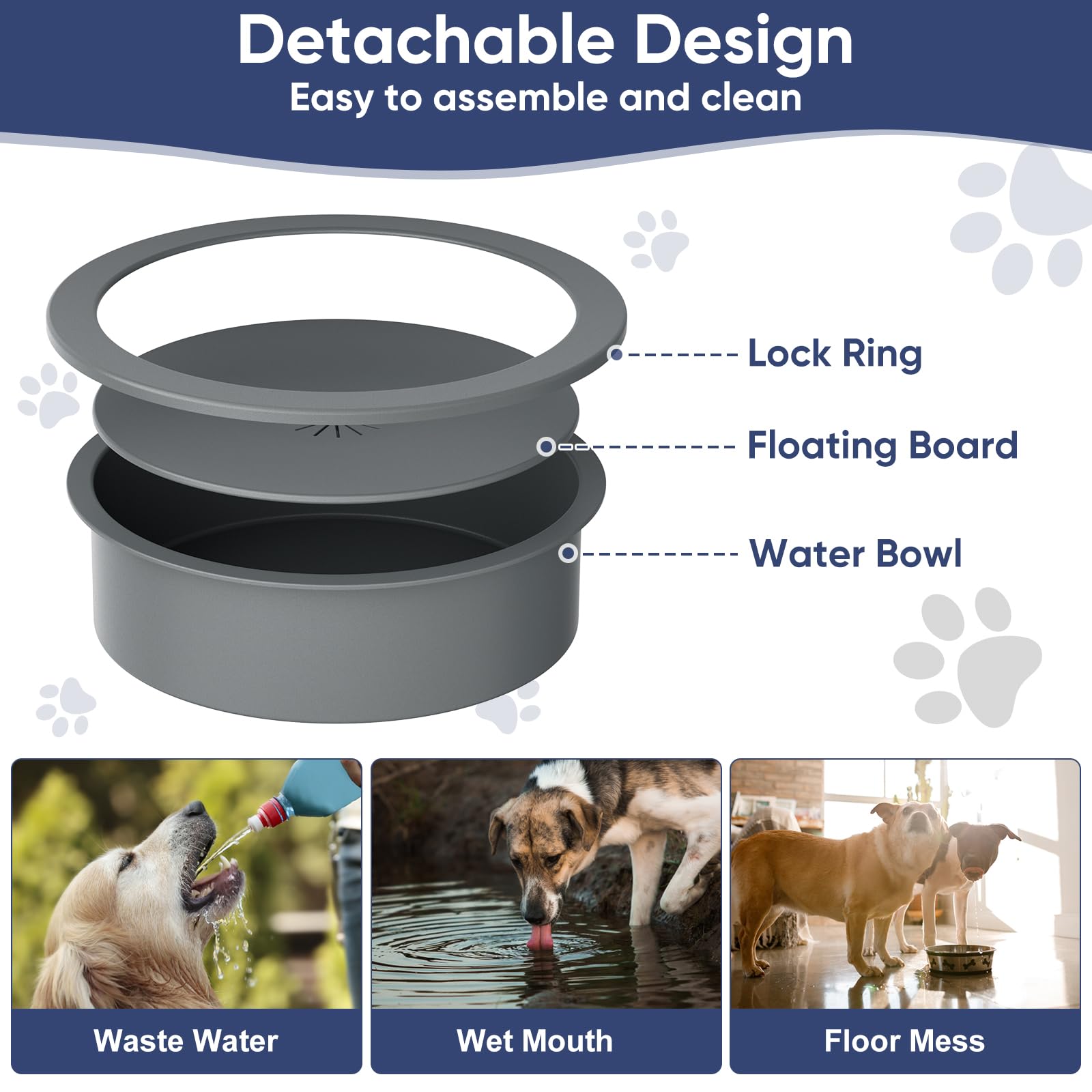 XIAZ tazón elevable con altura ajustable para perros grandes y comodidad.