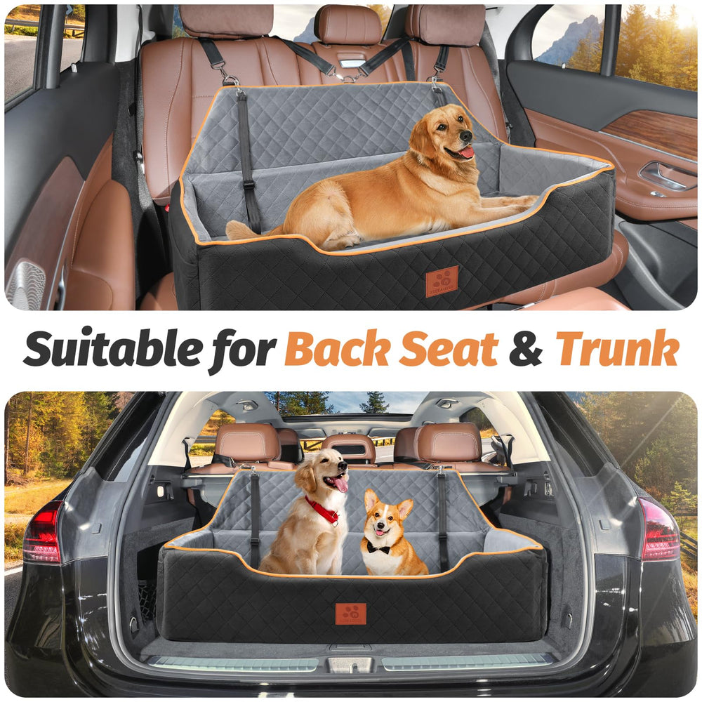 XIEEAOZEE asiento-perro-grande-base-antideslizante mantiene estable el asiento.
