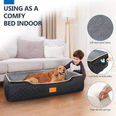 XIEEAOZEE asiento-perro-grande-bolsillos-espacio para accesorios de viaje.