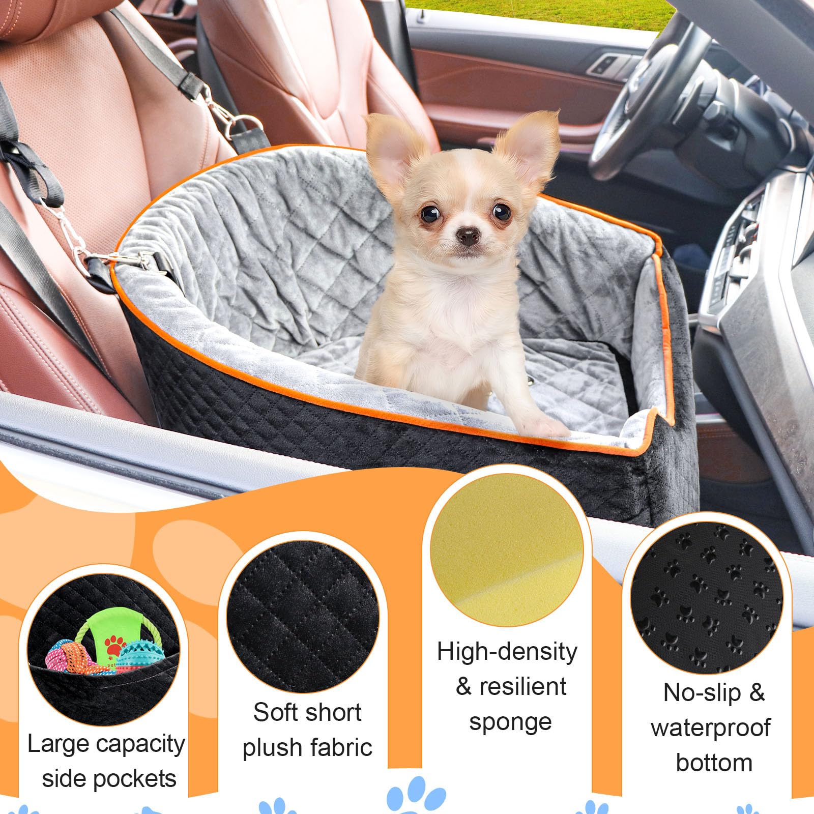 XIEEAOZEE bolsillos laterales amplios para snacks y accesorios.