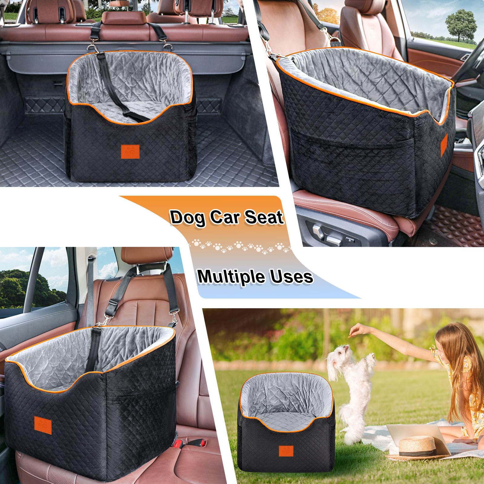 XIEEAOZEE funda lavable y bolsillos laterales para snacks.