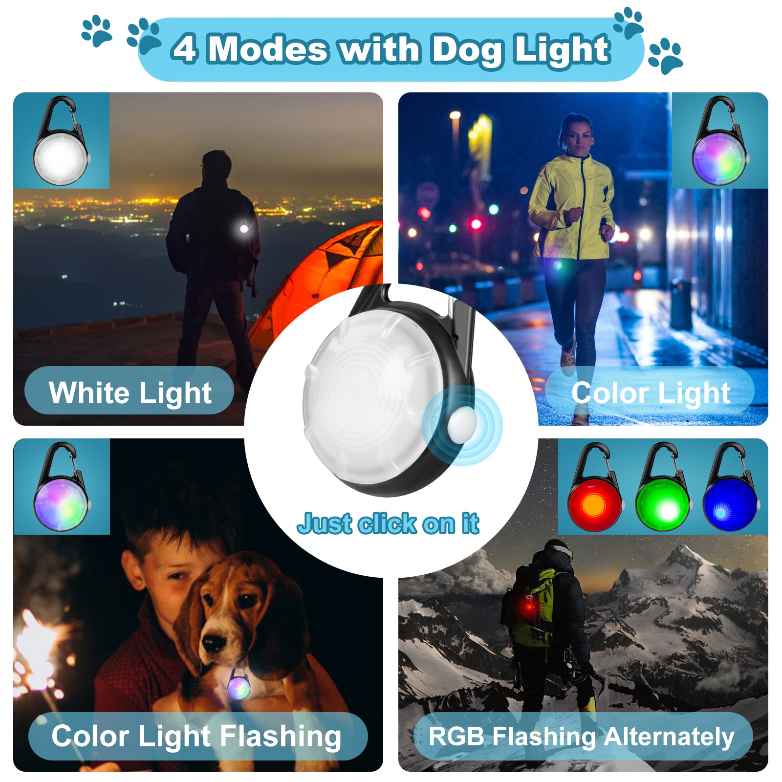 Luz de collar impermeable XIEYOUWXS para todas las condiciones climáticas.