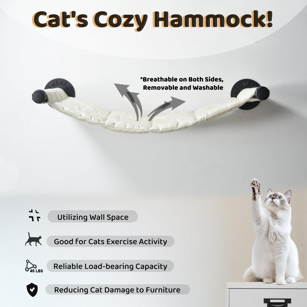 XIFOWE hamaca para gato de tela suave y transpirable, ideal para siestas.