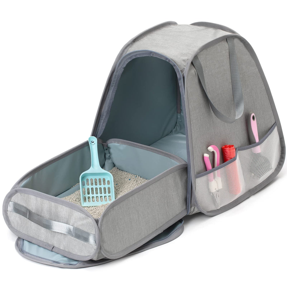 XingYunEr caja gato plegable interior, espacio cómodo para el felino durante viajes.